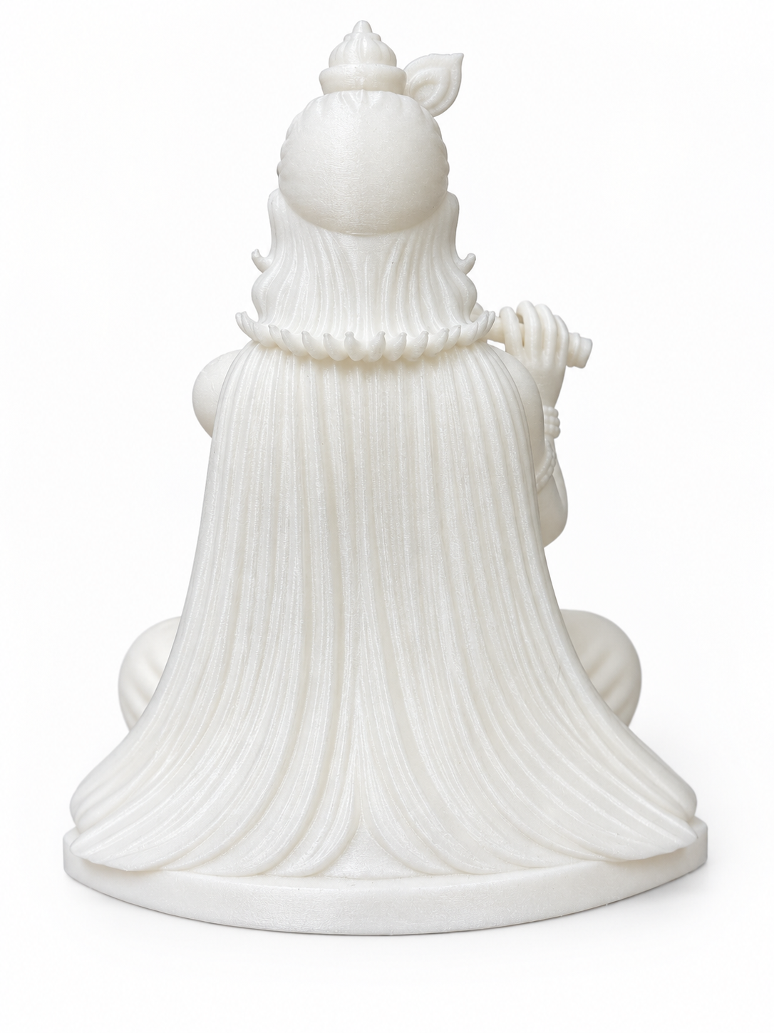 Lord Krishna Flute Pose Statue – Silk Ivory Finish