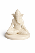 Vighnaharta Ganpati Idol – Silk White Finish