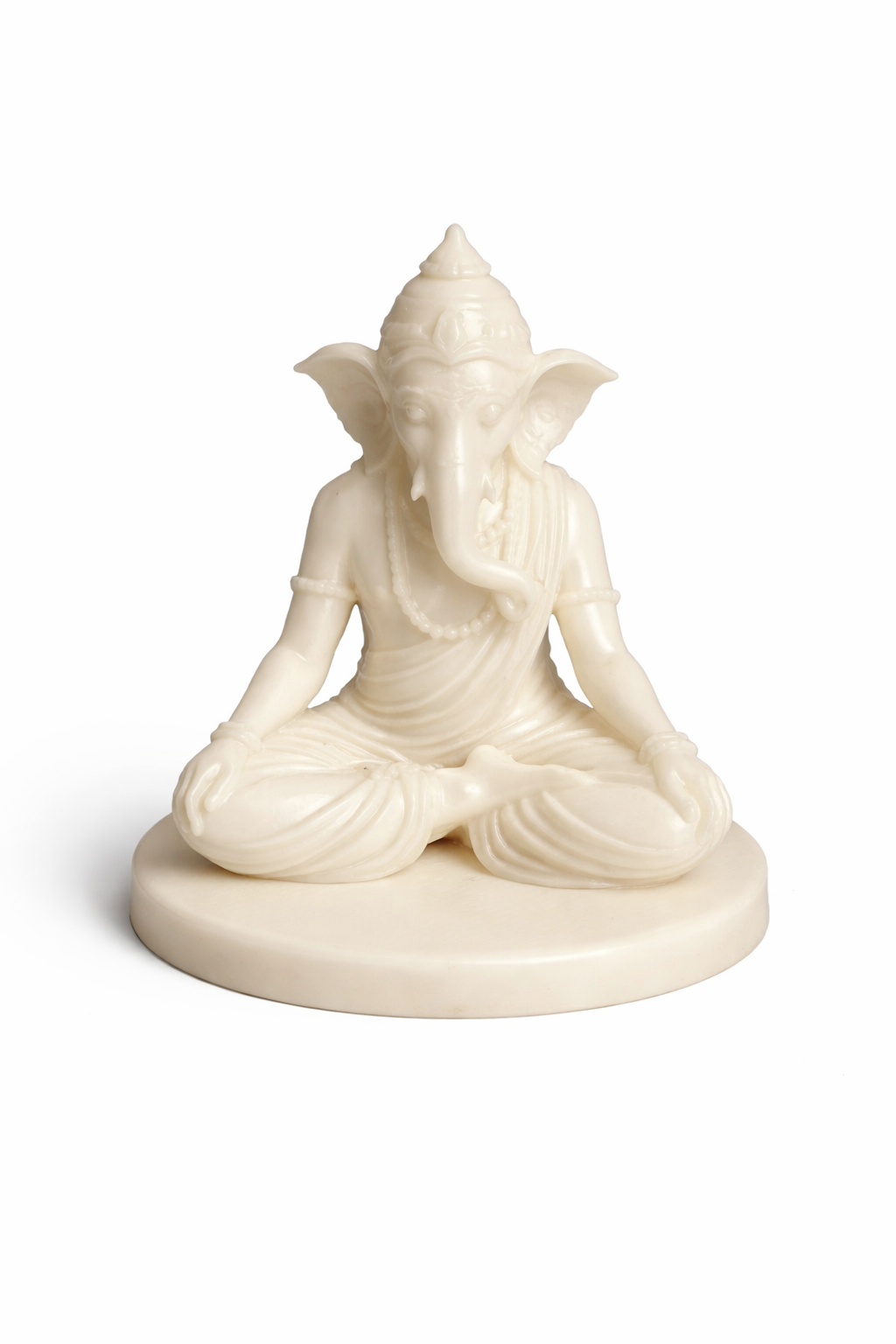 Vighnaharta Ganpati Idol – Silk White Finish