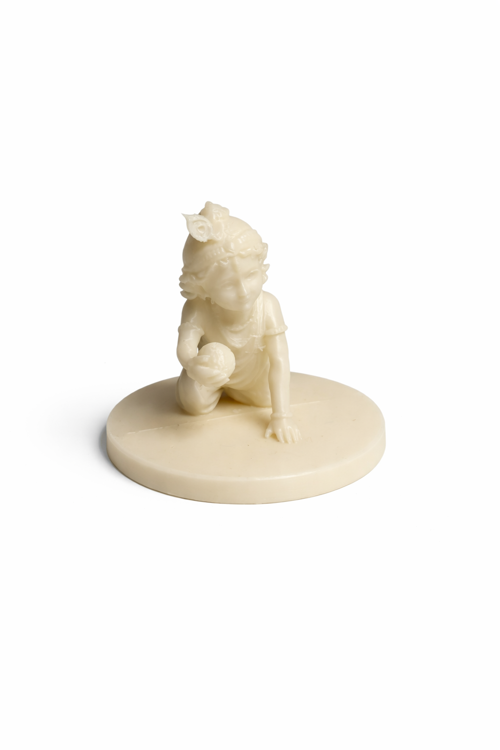Laddu Gopal Silk White Idol – Divine Home Murti