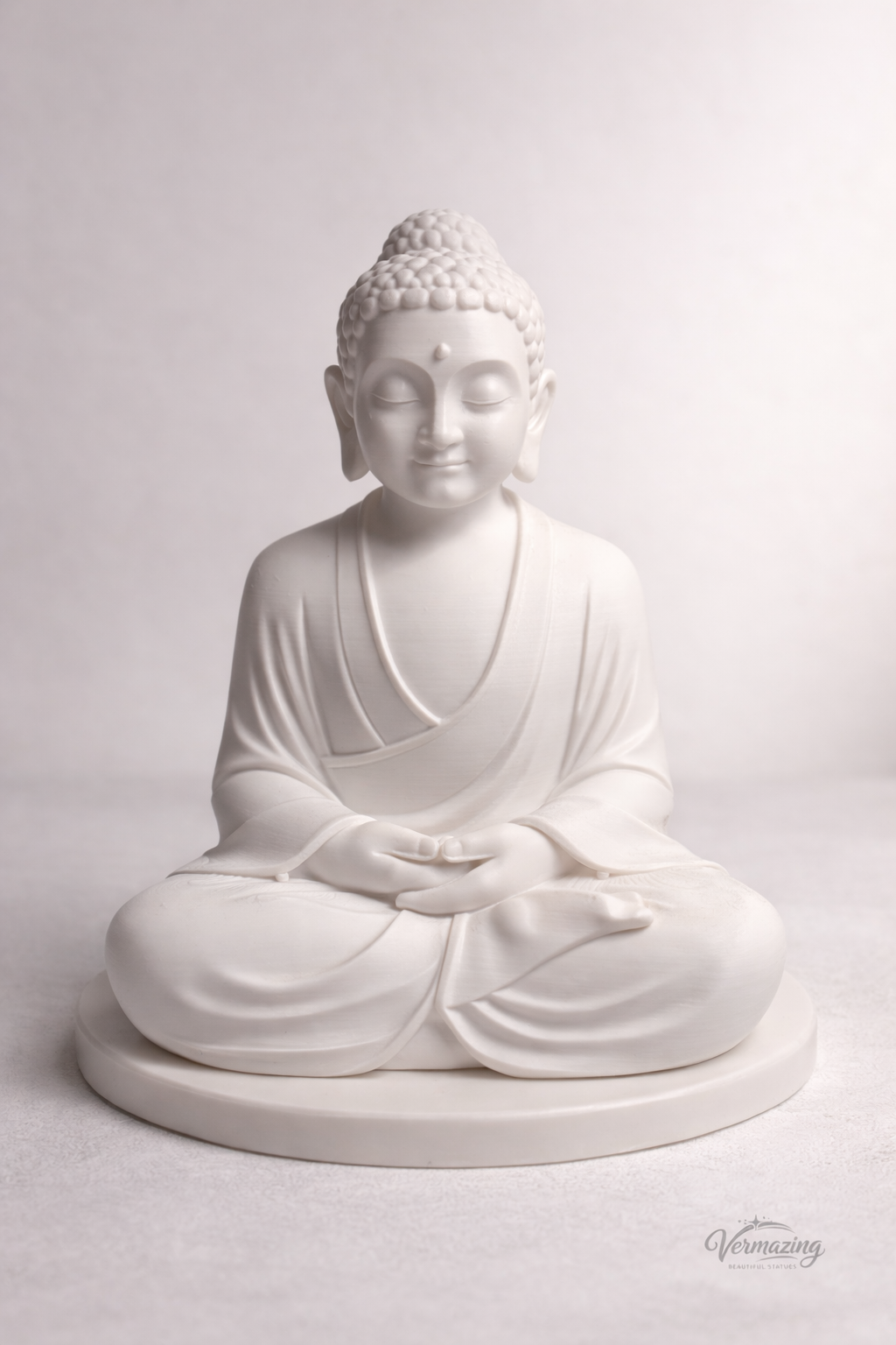 Lord Buddha in meditation – Stark White